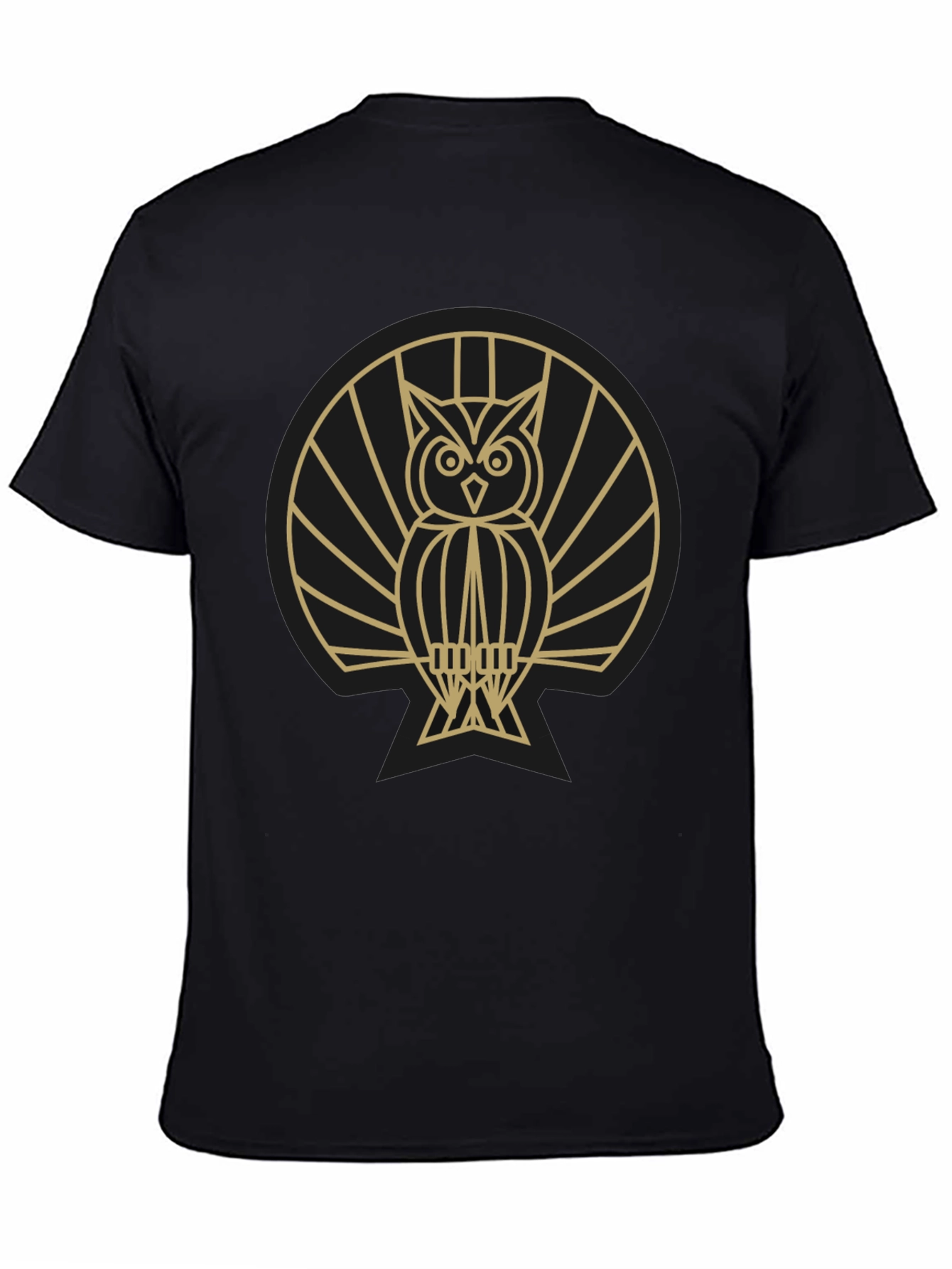Stylish Owl Graphic Tee - Modern Geometric Design