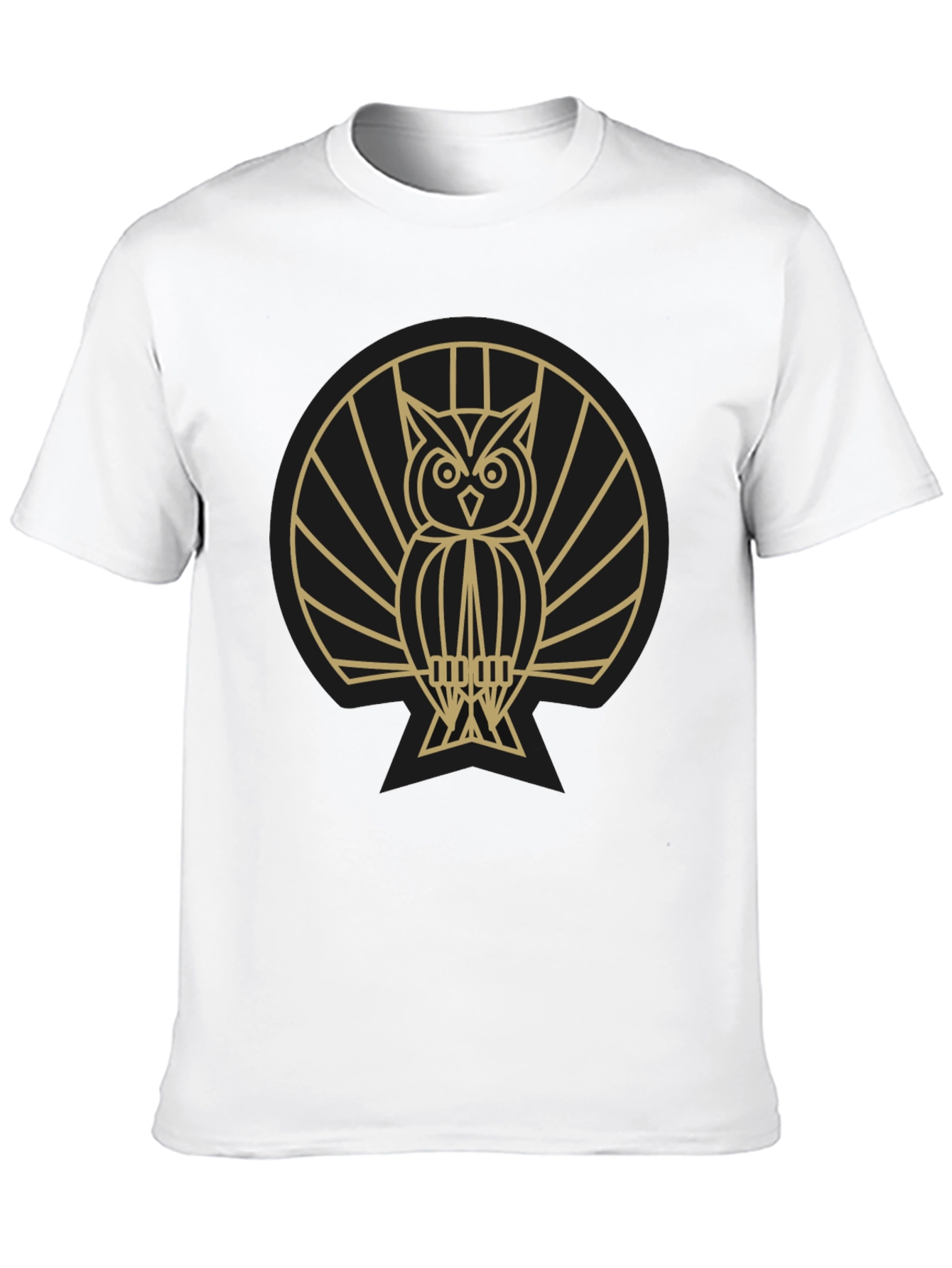 Stylish Owl Graphic Tee - Modern Geometric Design