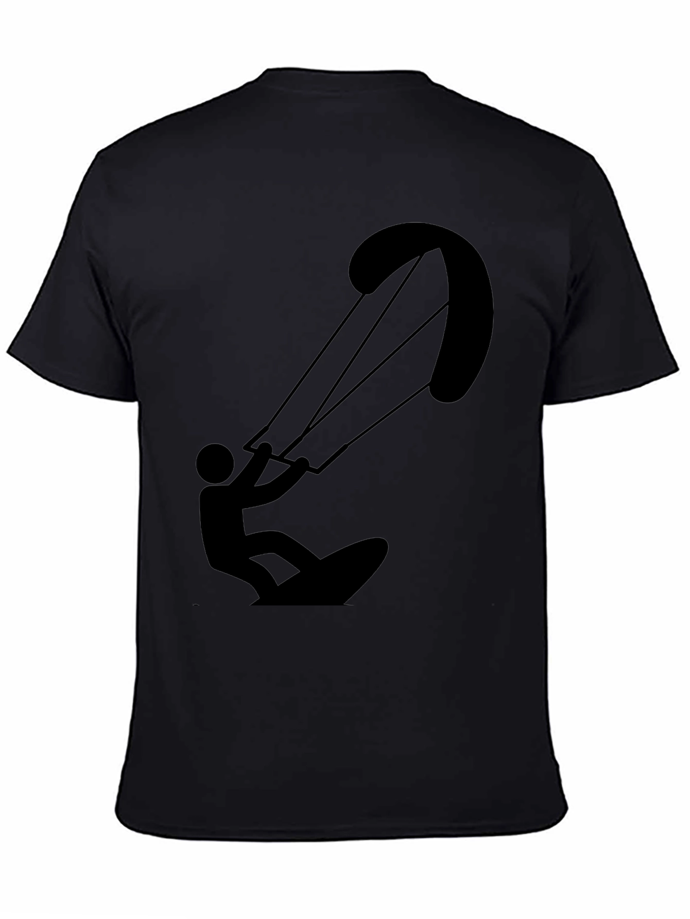 Kite Surfer T-Shirt - Black Graphic Tee