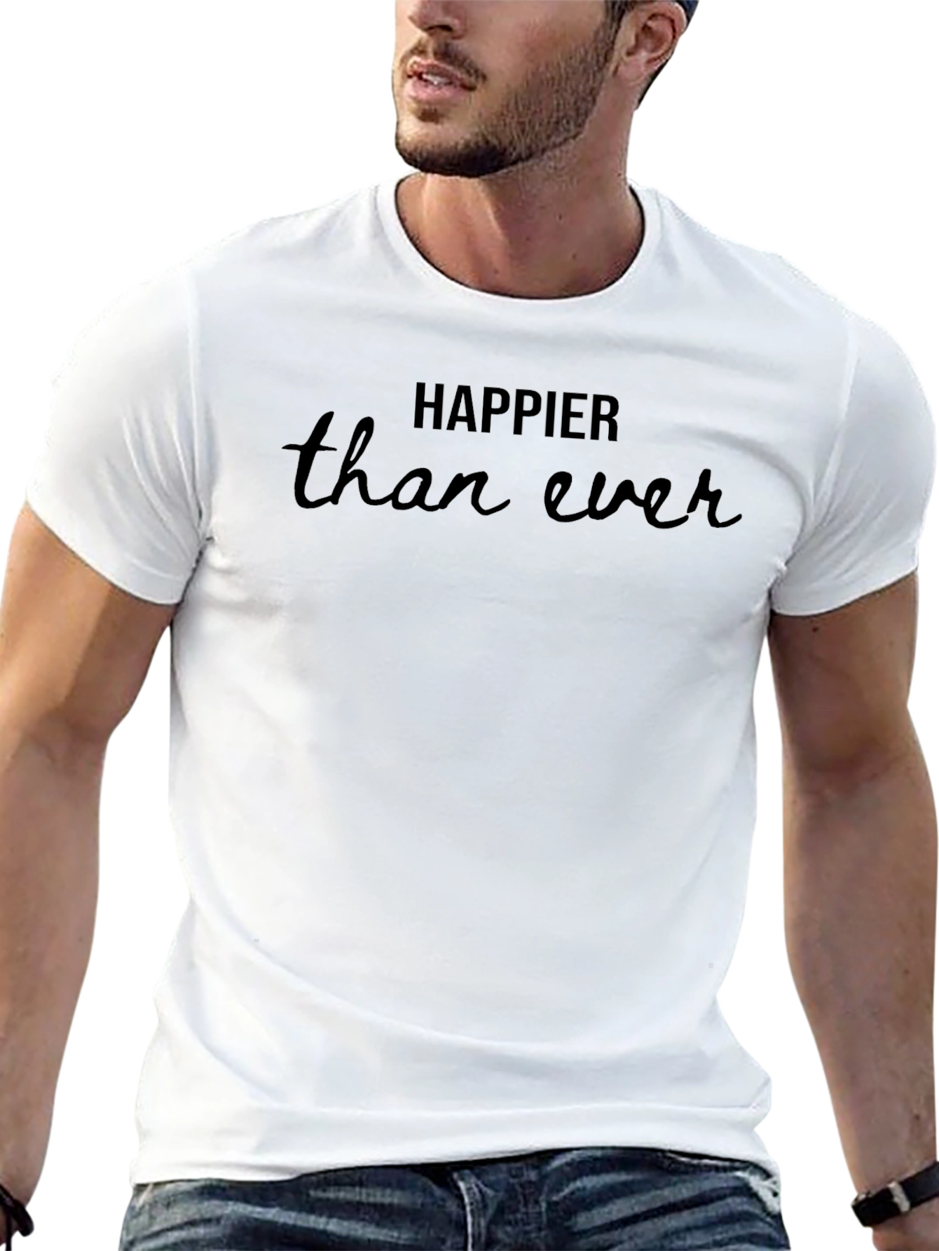Happier Than Ever Graphic Tee - Soft Cotton T-Shirt