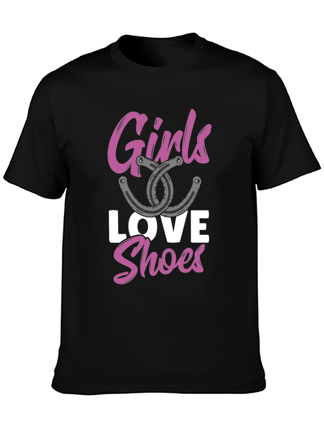 Girls Love Shoes Graphic Tee - Fashion T-Shirt