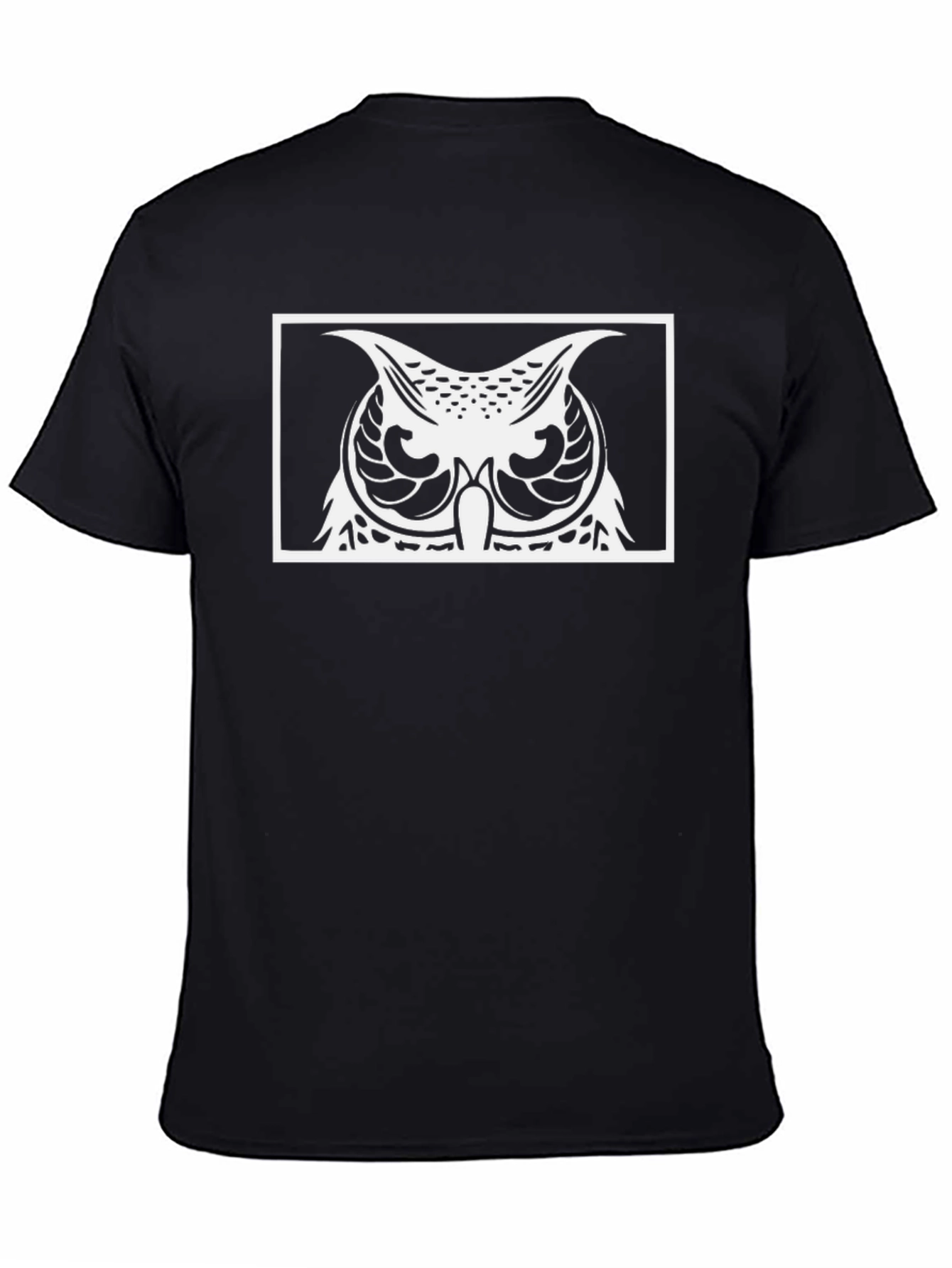 Owl Graphic Black T-Shirt - Mens