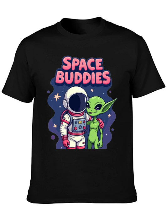 Space Buddies Graphic T-Shirt - Astronaut and Alien