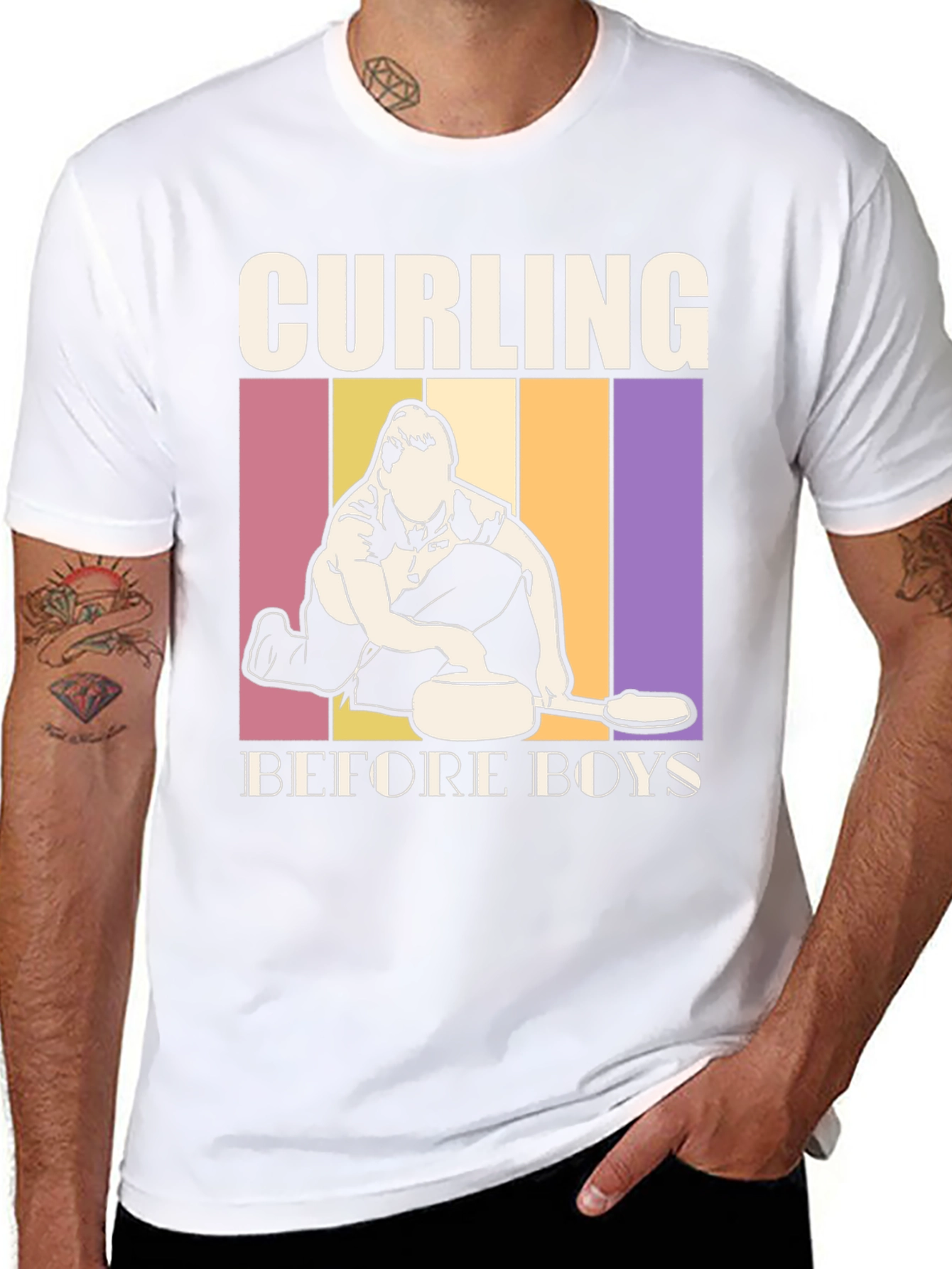 Curling Before Boys T-Shirt