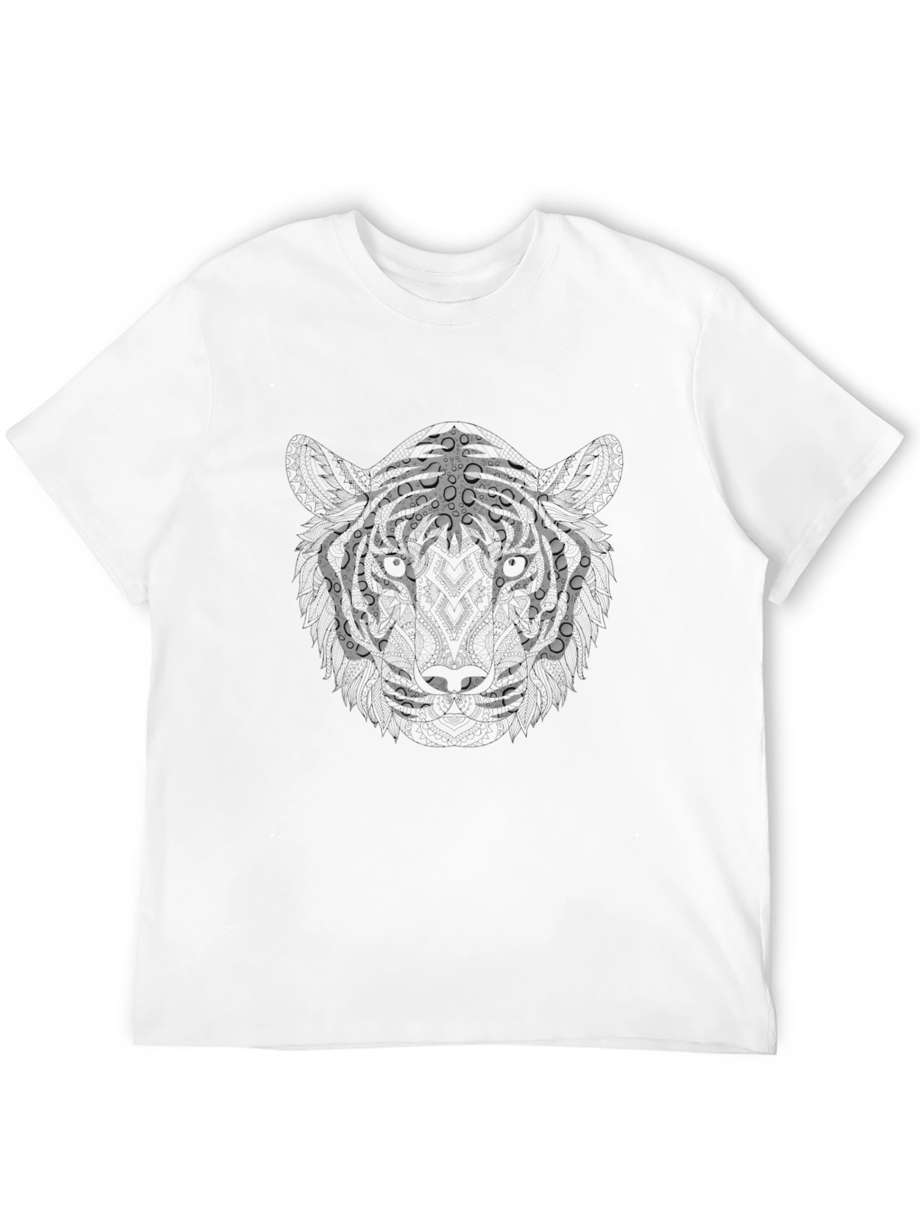 Tiger Graphic Print Crew Neck Tee