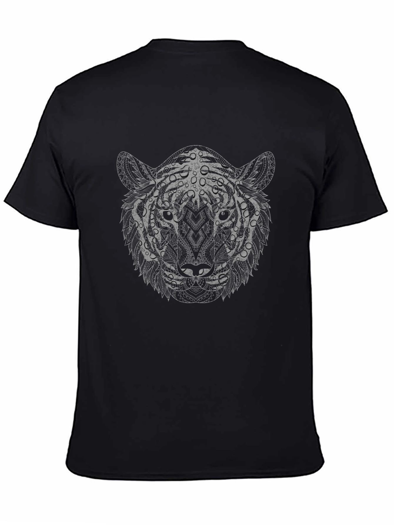 Tiger Graphic Print Crew Neck Tee