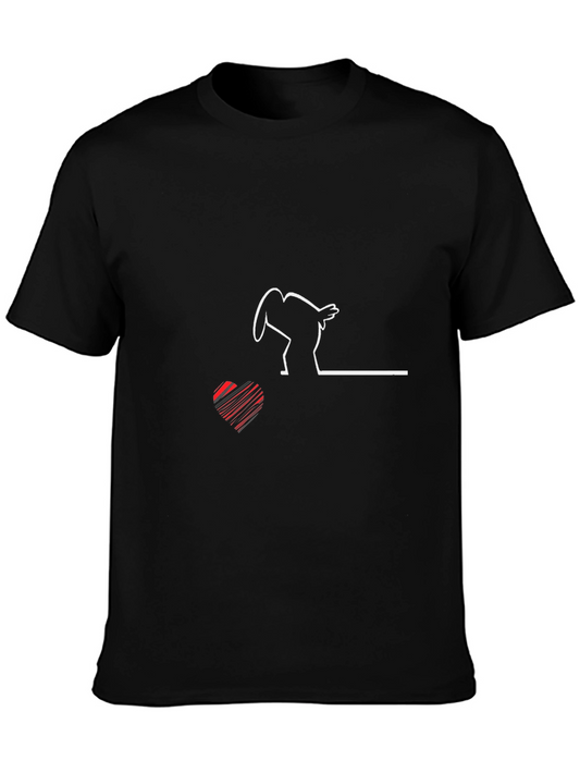 Heart & Line Art T-Shirt