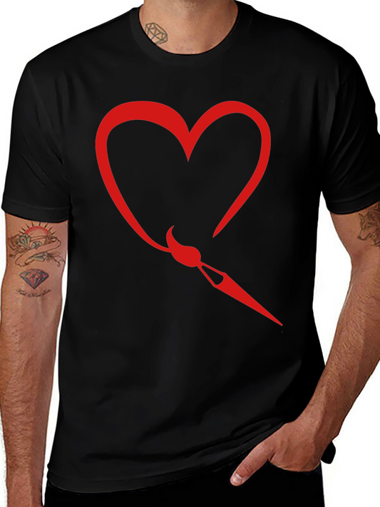 Heart & Paintbrush Graphic Tee - Black