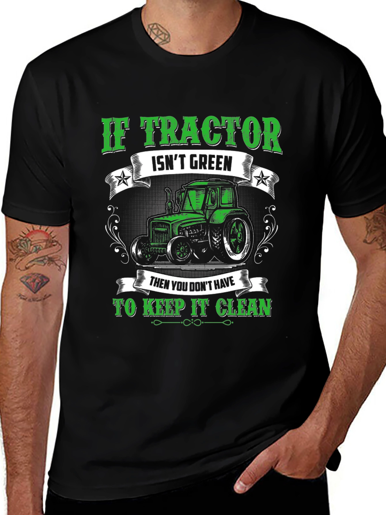 Green Tractor Graphic Tee