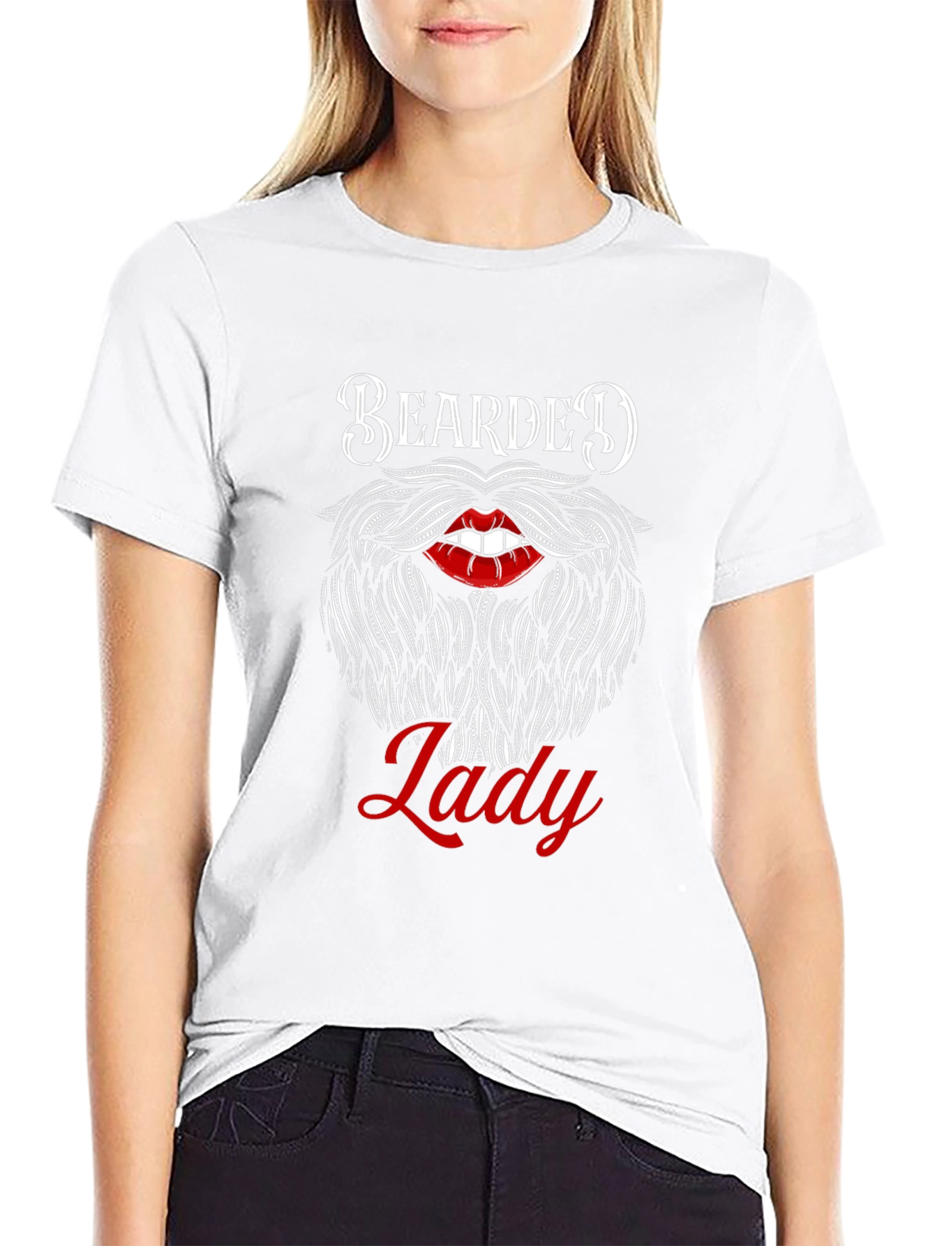 Bearded Lady Graphic Tee - Unique Funny Design