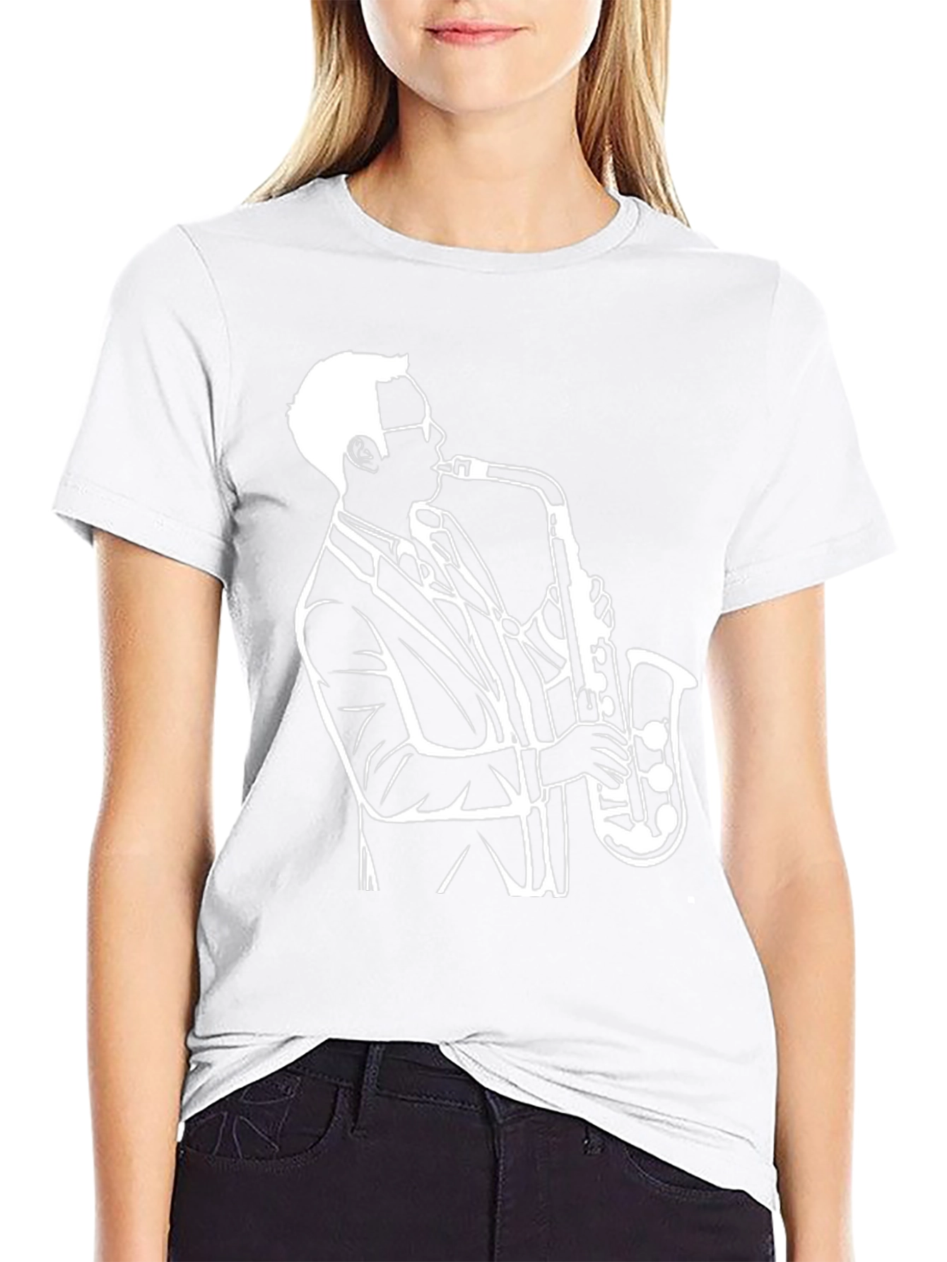 Cool Saxophone Player Graphic Tee