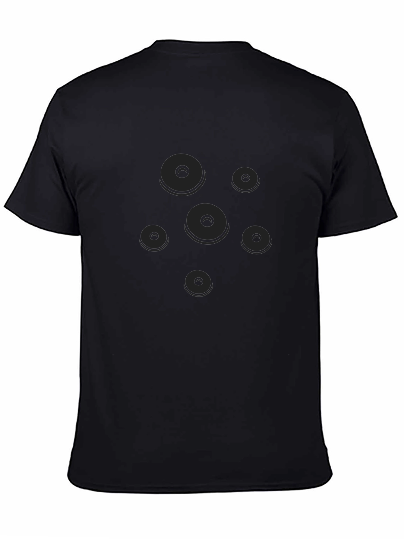 Modern Black T-Shirt with Graphic Circle Design