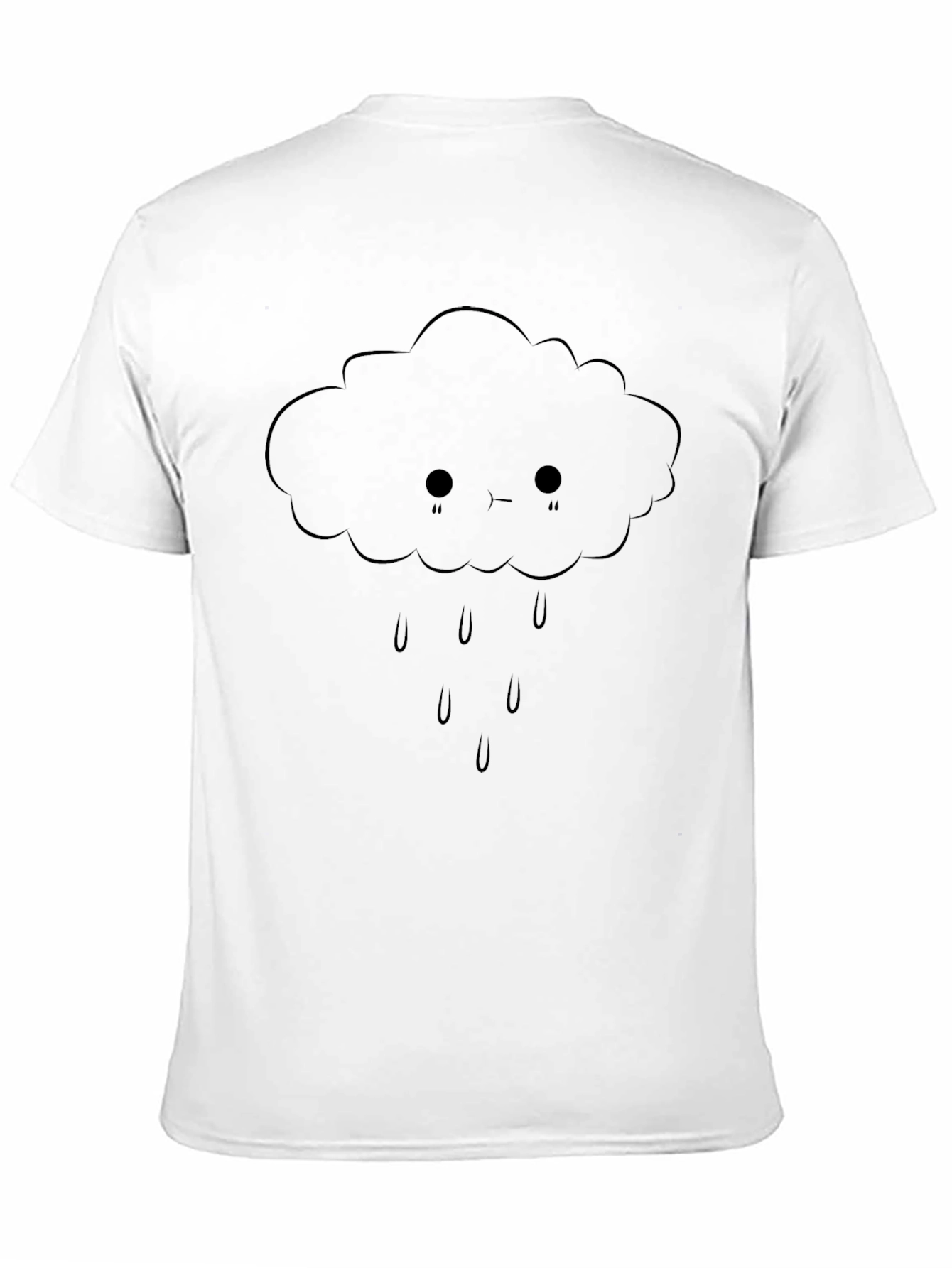 Sad Cloud Graphic Tee - Unisex Black T-Shirt
