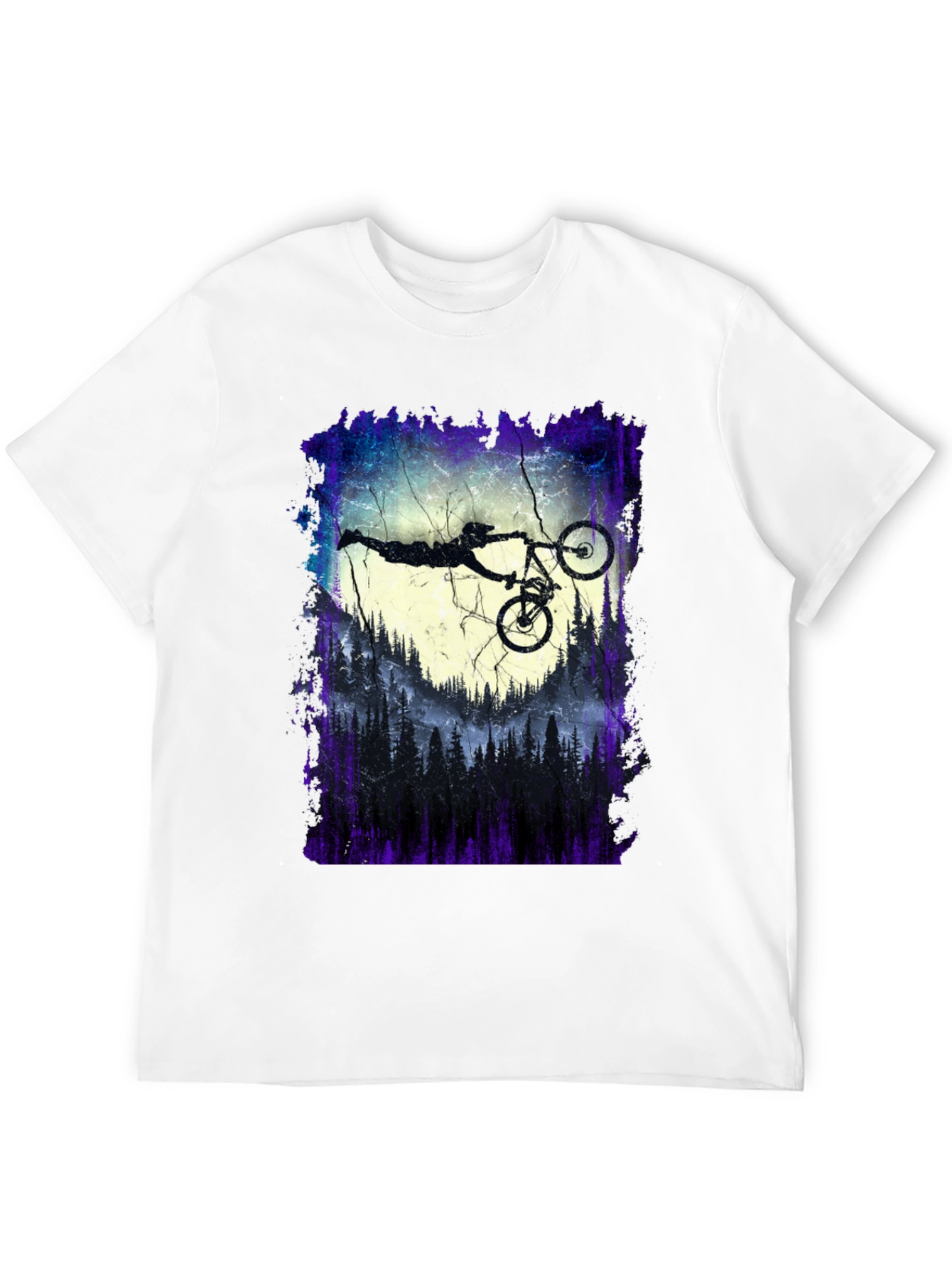 Mountain Biker Silhouette Graphic Tee