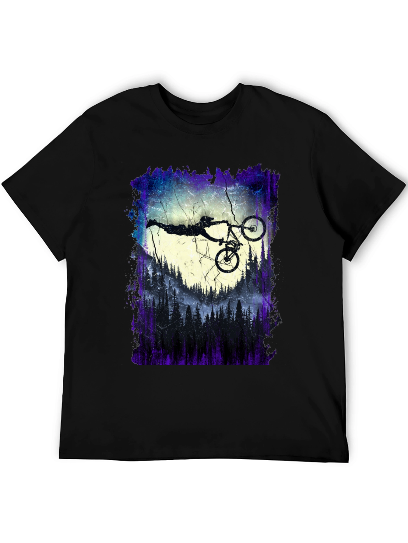 Mountain Biker Silhouette Graphic Tee