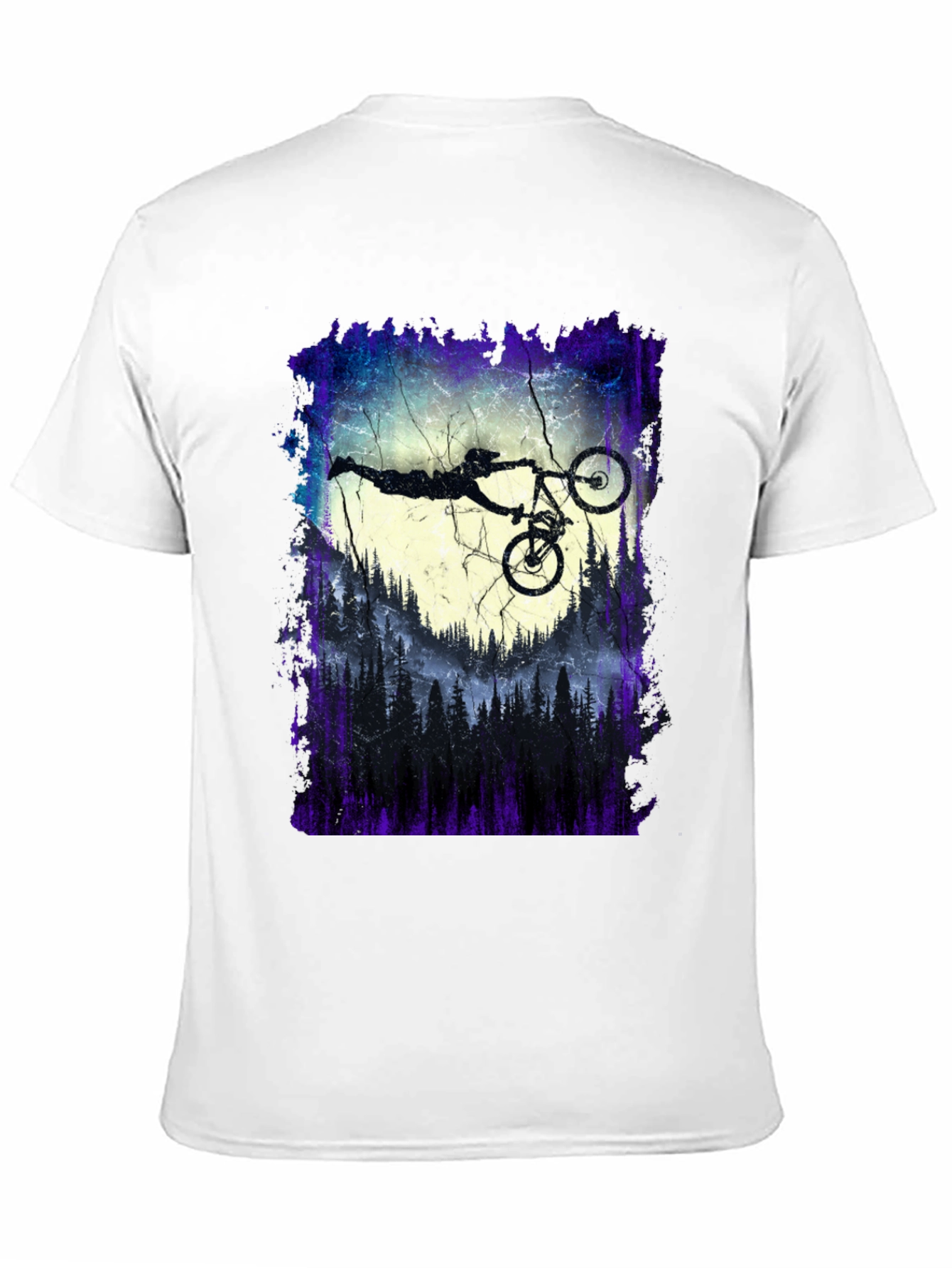 Mountain Biker Silhouette Graphic Tee