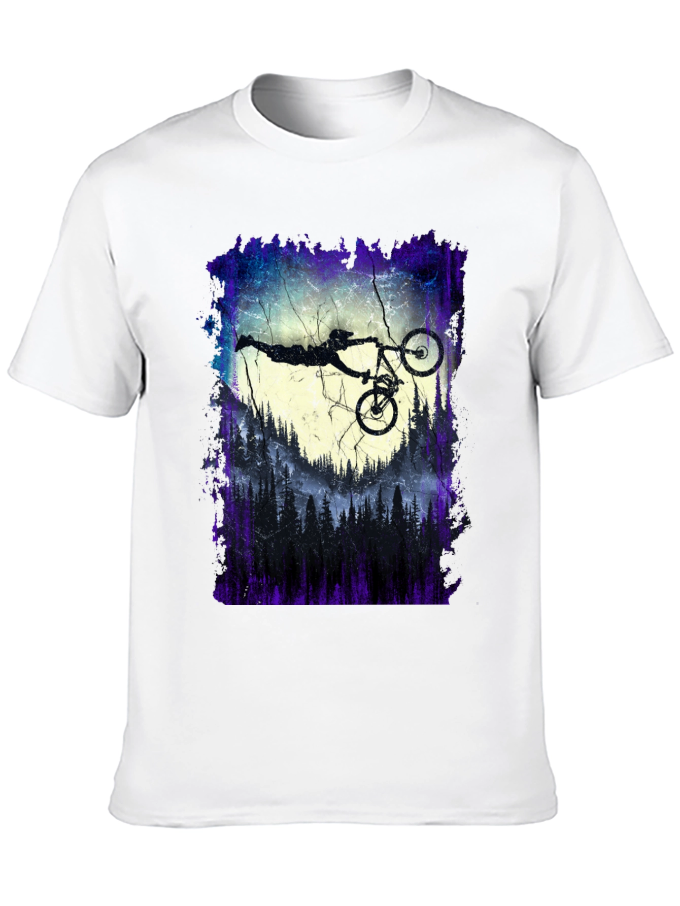 Mountain Biker Silhouette Graphic Tee