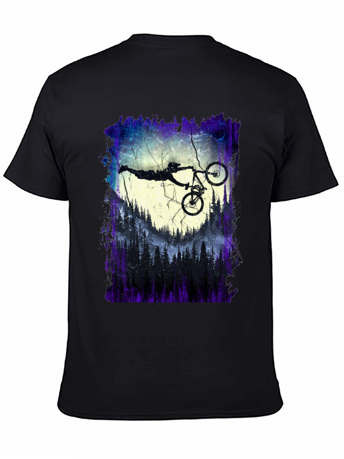 Mountain Biker Silhouette Graphic Tee