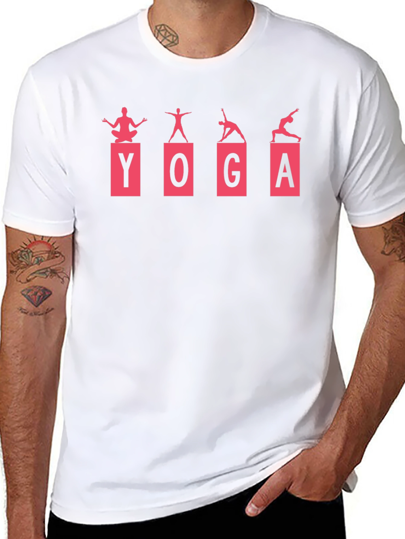 Yoga Poses Black Tee