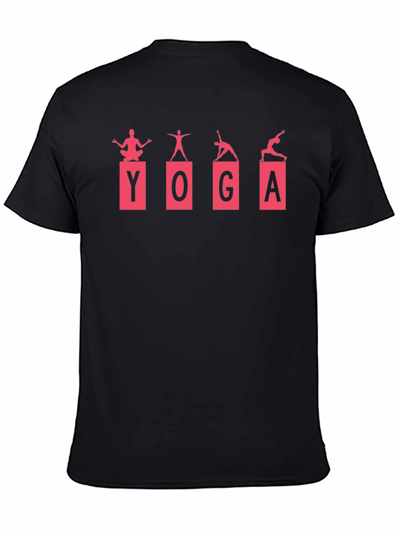 Yoga Poses Black Tee