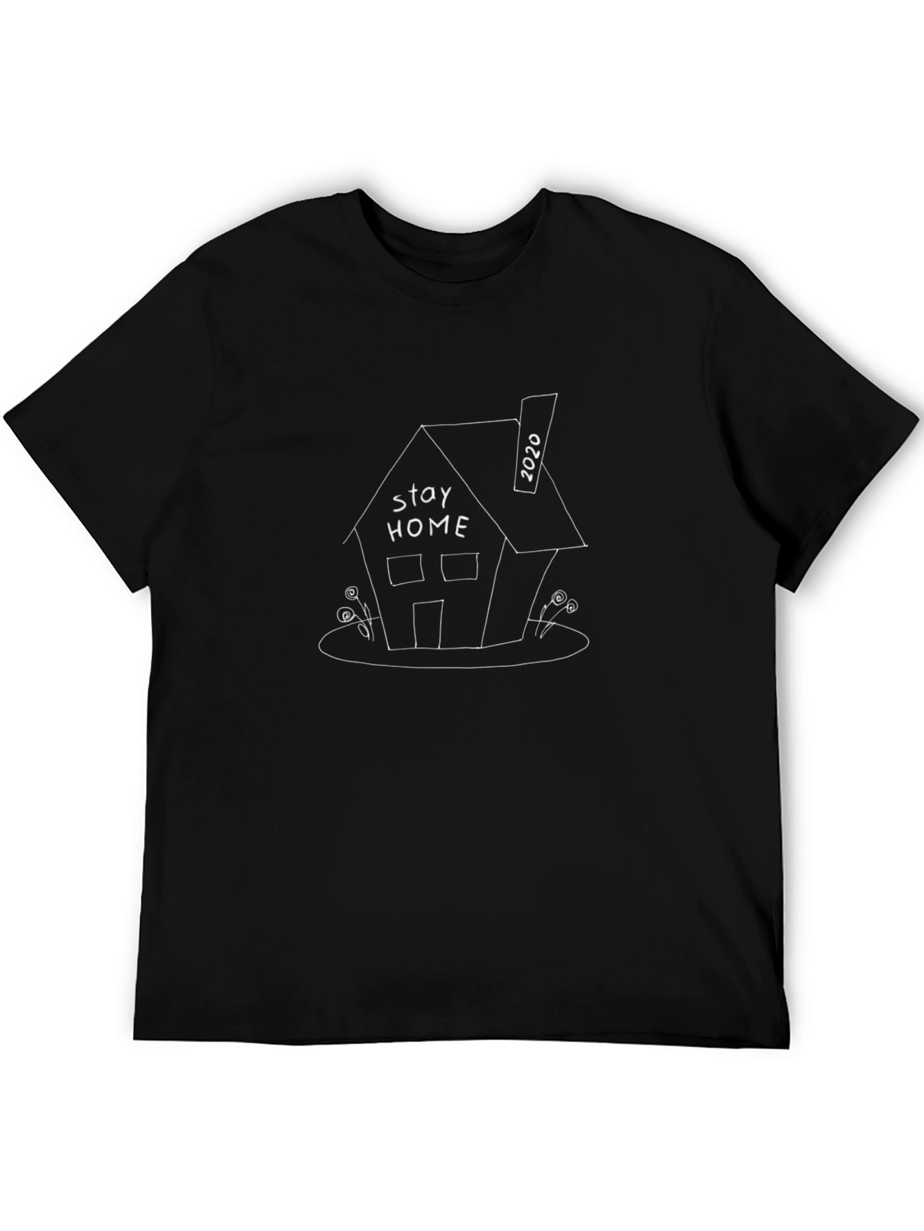 Stay Home 2020 Black Graphic Tee