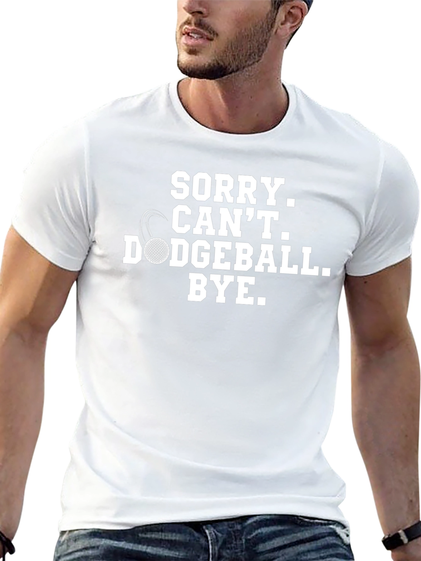 Sorry Cant Dodgeball - Funny Graphic Tee