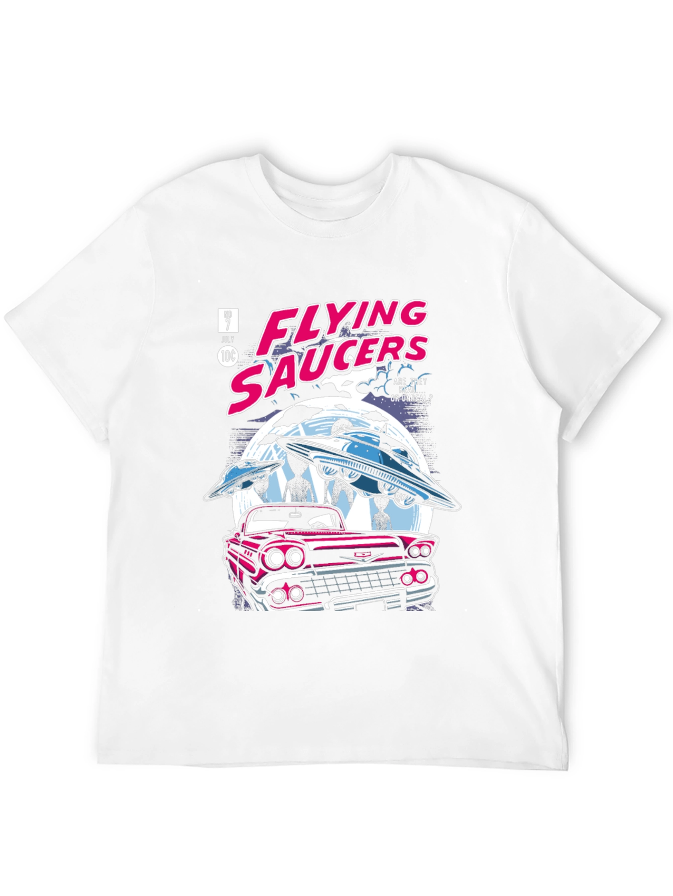 Retro Flying Saucers Graphic T-Shirt