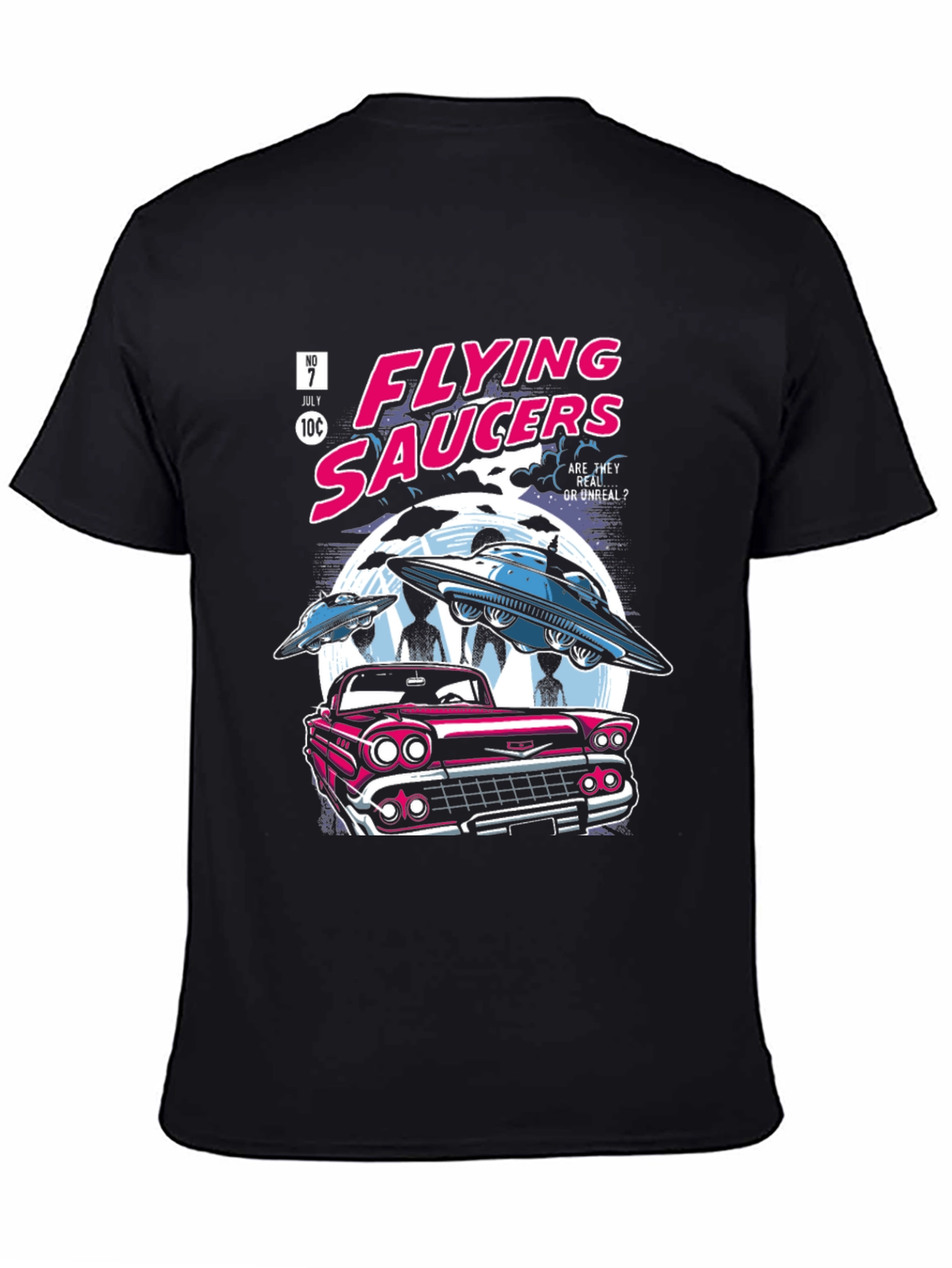 Retro Flying Saucers Graphic T-Shirt