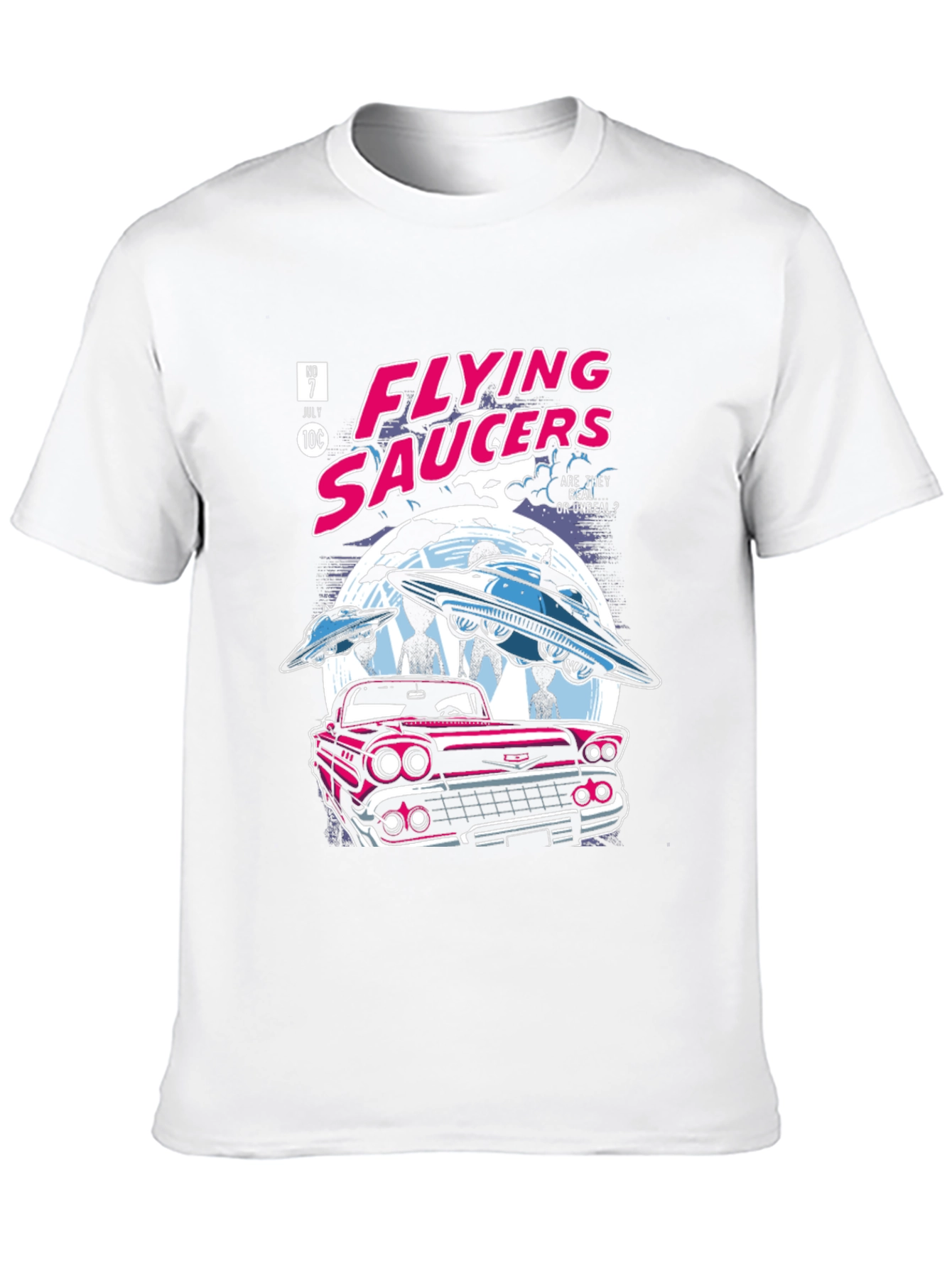 Retro Flying Saucers Graphic T-Shirt