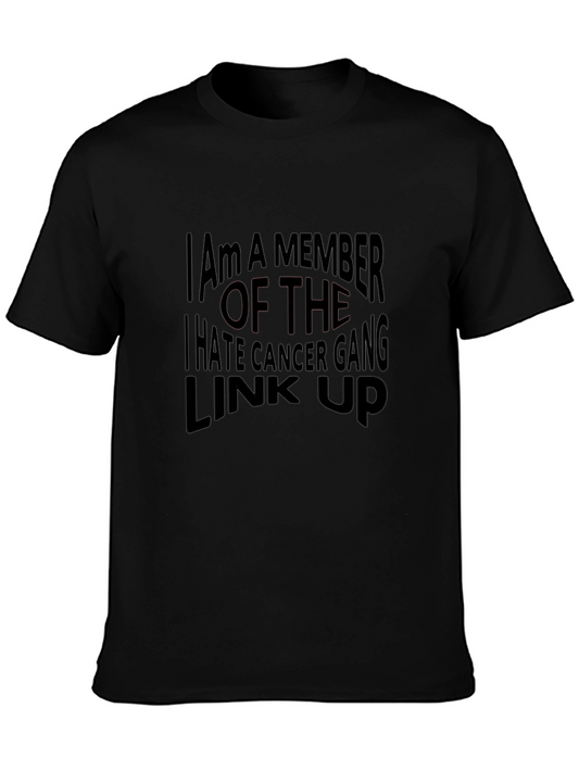I Hate Cancer Gang Link Up Black T-Shirt