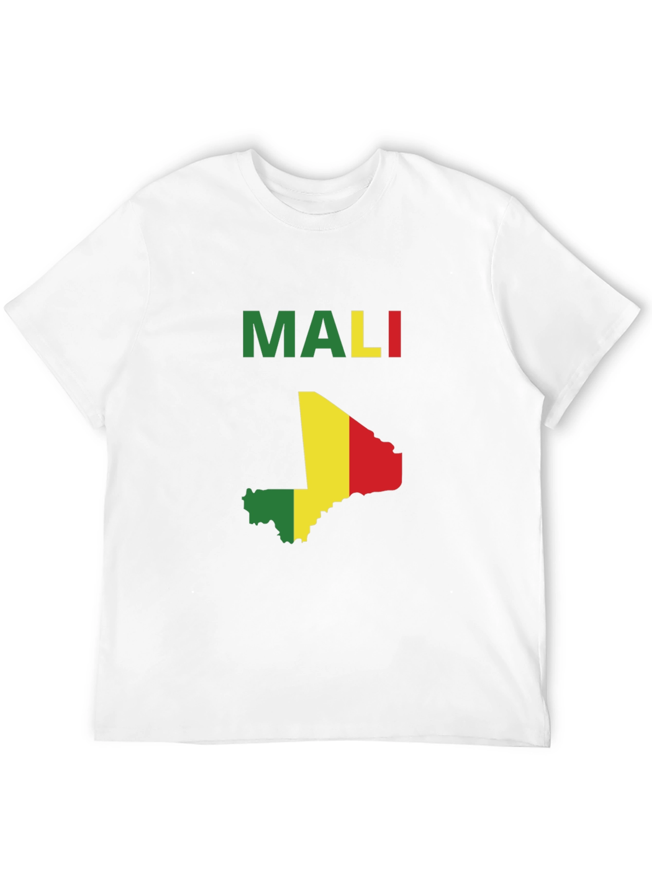 Mali Flag Map T-Shirt - Black