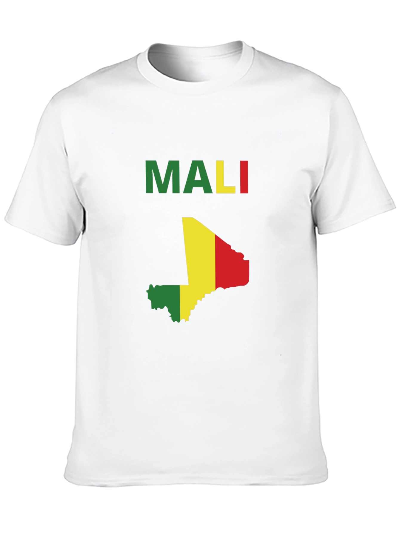 Mali Flag Map T-Shirt - Black