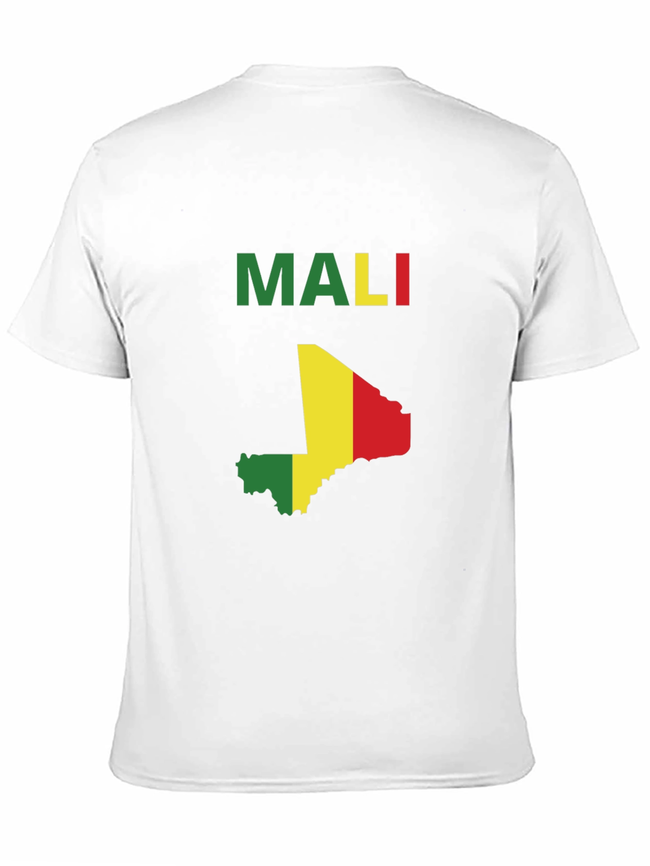 Mali Flag Map T-Shirt - Black