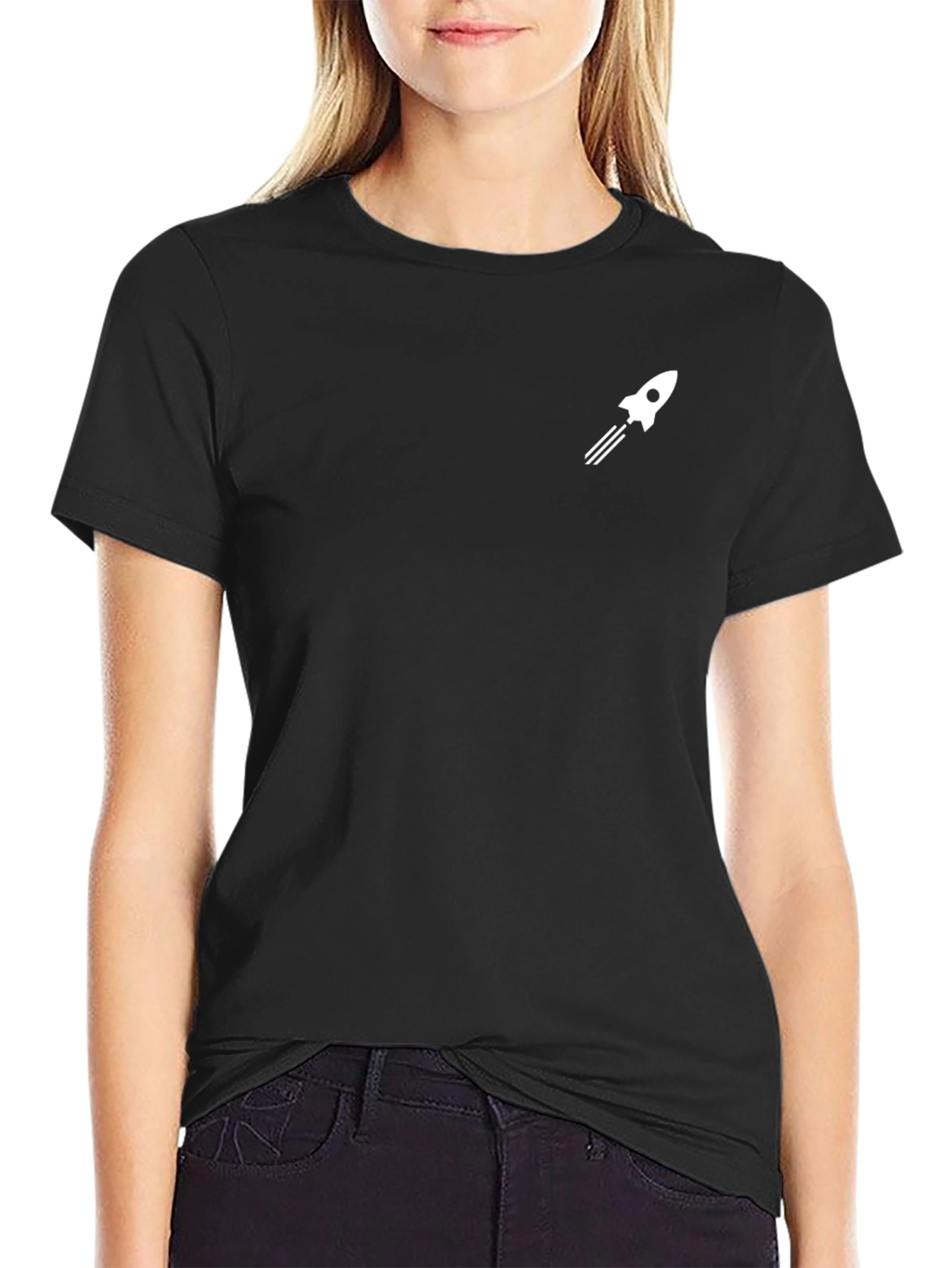 Rocket Launch Graphic T-Shirt - Black