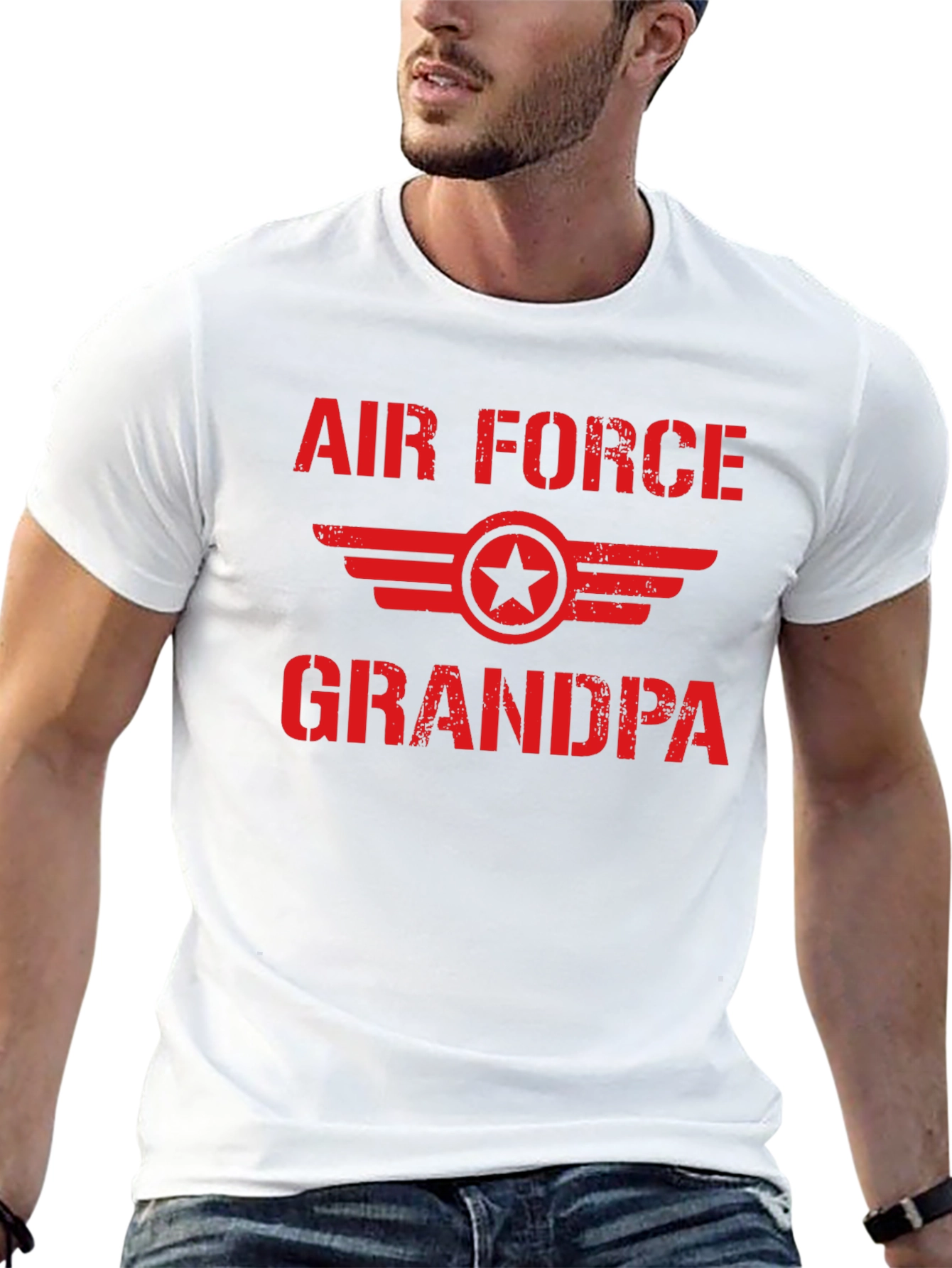 Air Force Grandpa Black T-Shirt - Military Pride