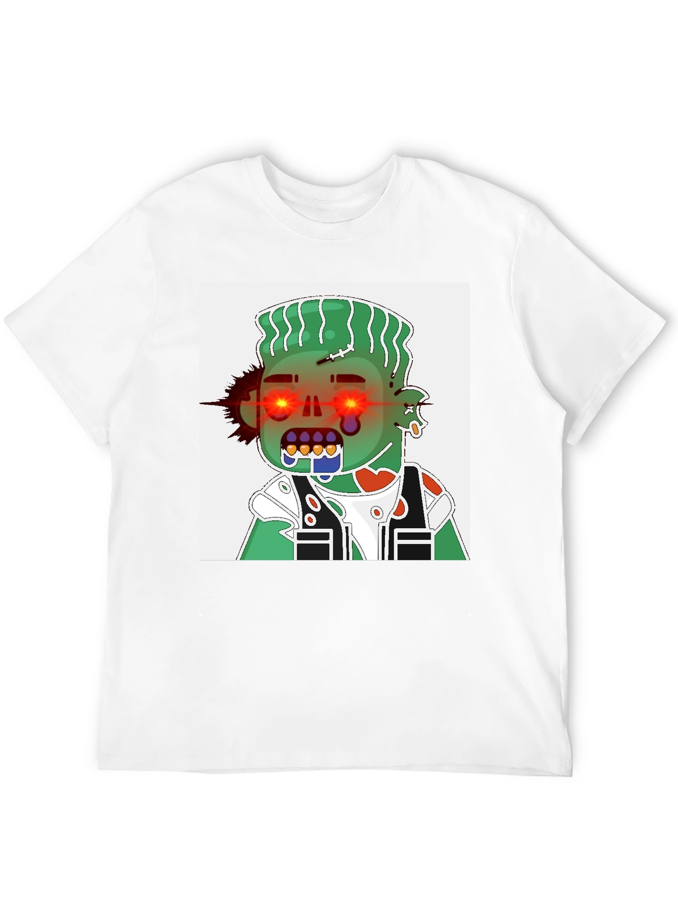 Zombie Cartoon Graphic Tee - Black