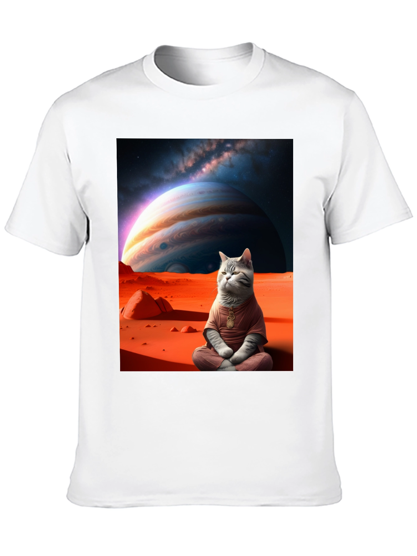 Zen Cat in Space Graphic Tee