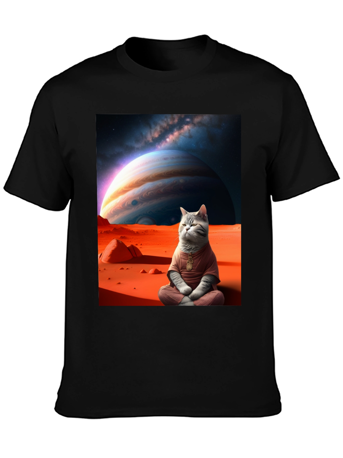 Zen Cat in Space Graphic Tee