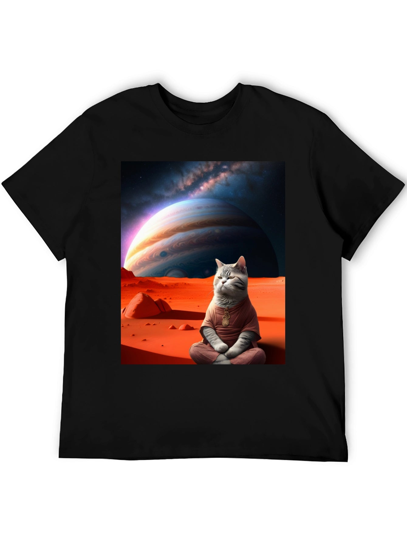 Zen Cat in Space Graphic Tee