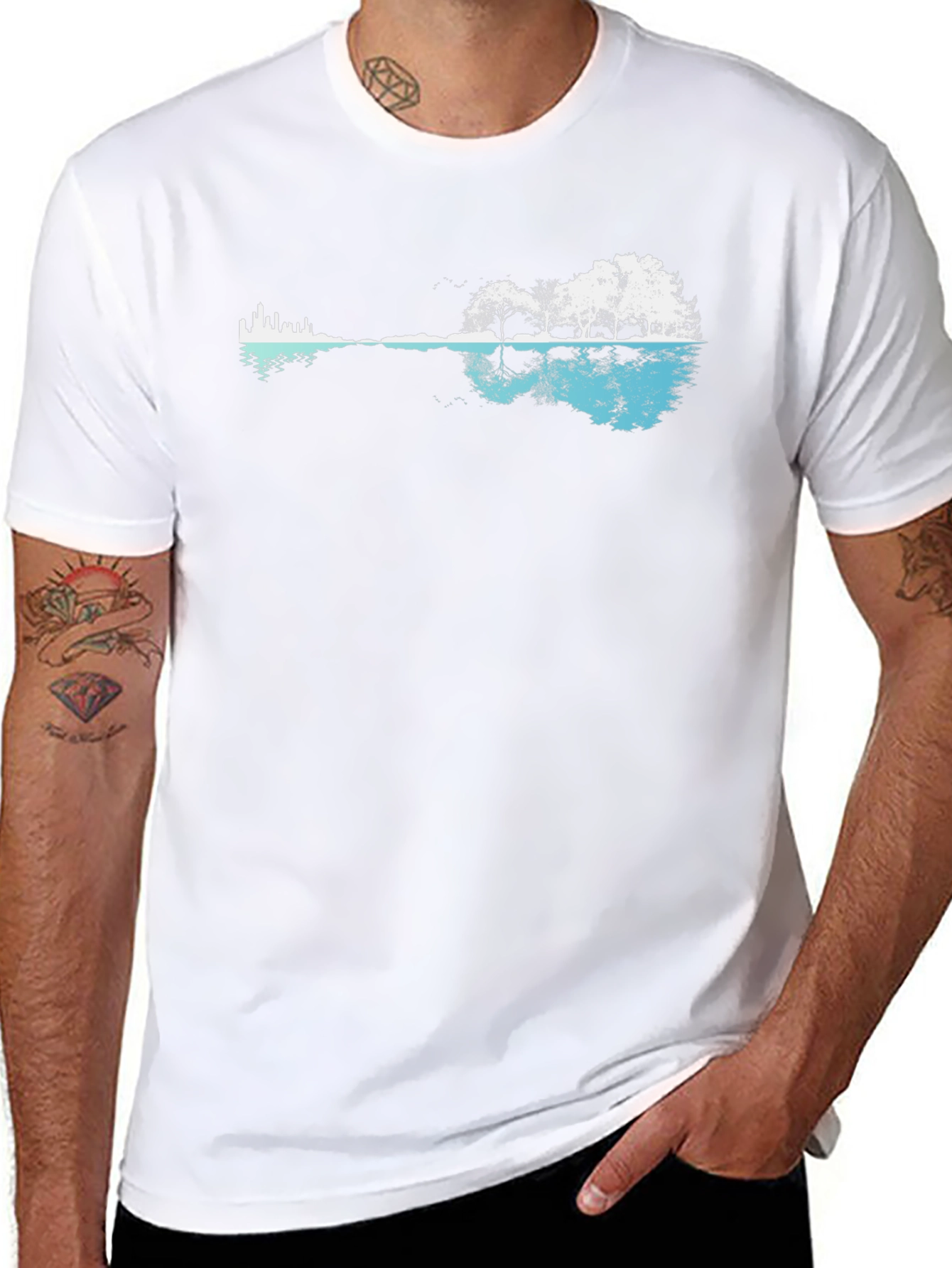 Nature Guitar Graphic T-Shirt