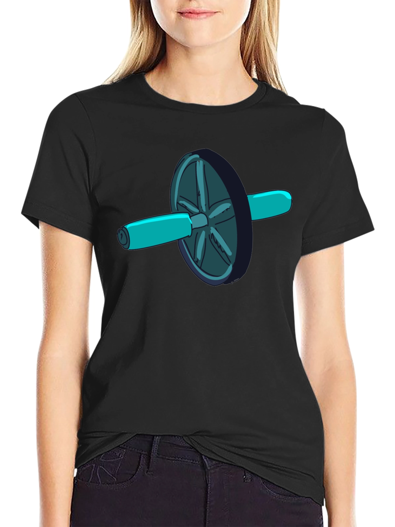 Ab Roller Cartoon Graphic T-Shirt
