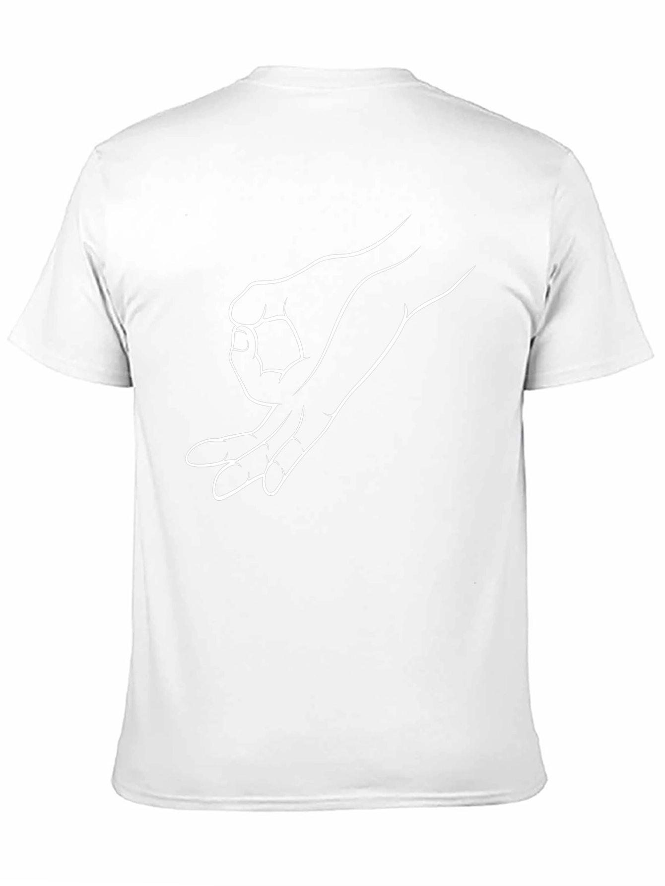 Black T-Shirt with Circle Game Hand Graphic