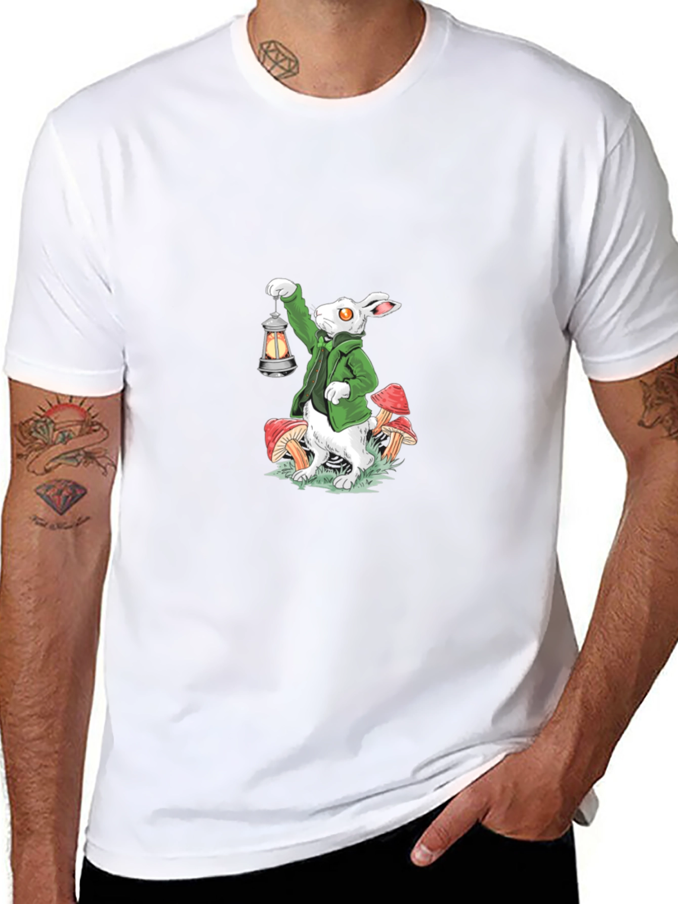 Rabbit with Lantern Graphic Tee