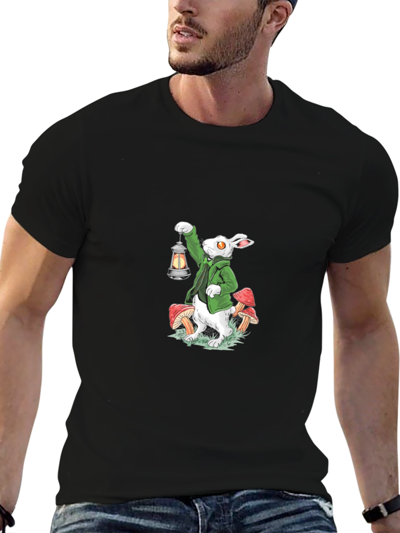 Rabbit with Lantern Graphic Tee