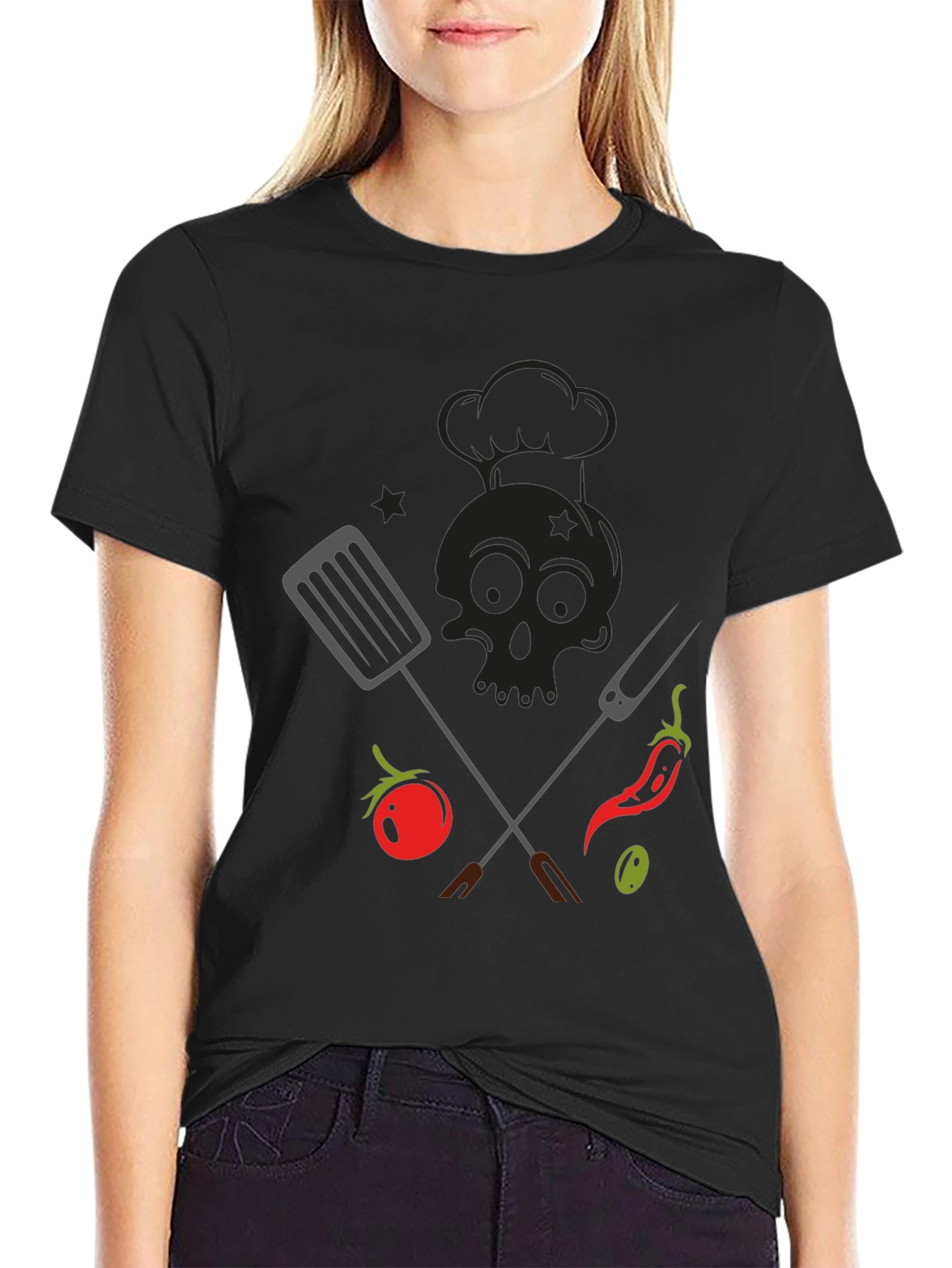 BBQ Skull Chef T-Shirt - Grill Master