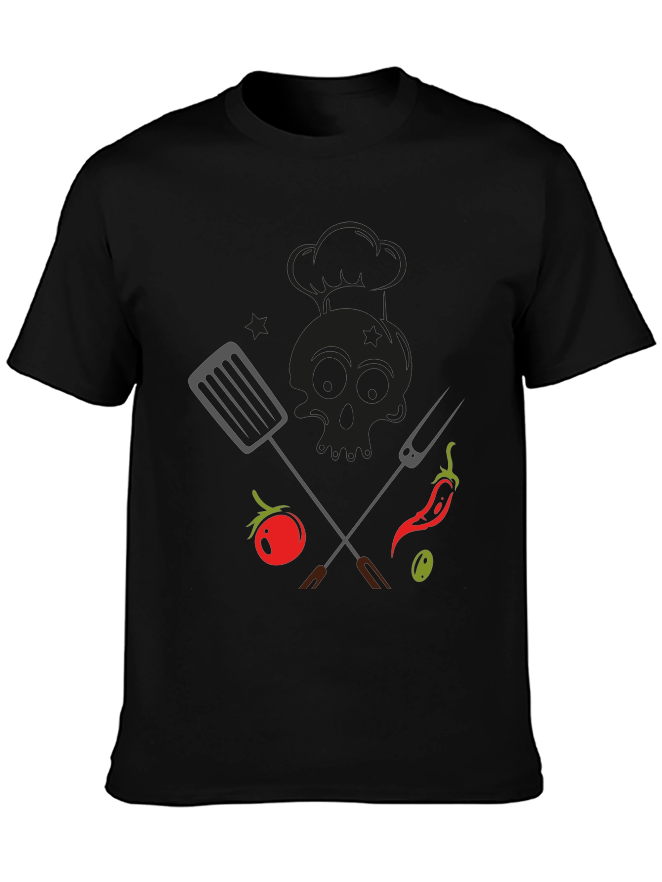 BBQ Skull Chef T-Shirt - Grill Master