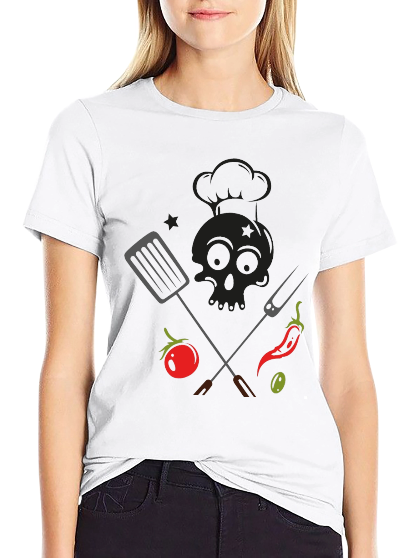 BBQ Skull Chef T-Shirt - Grill Master