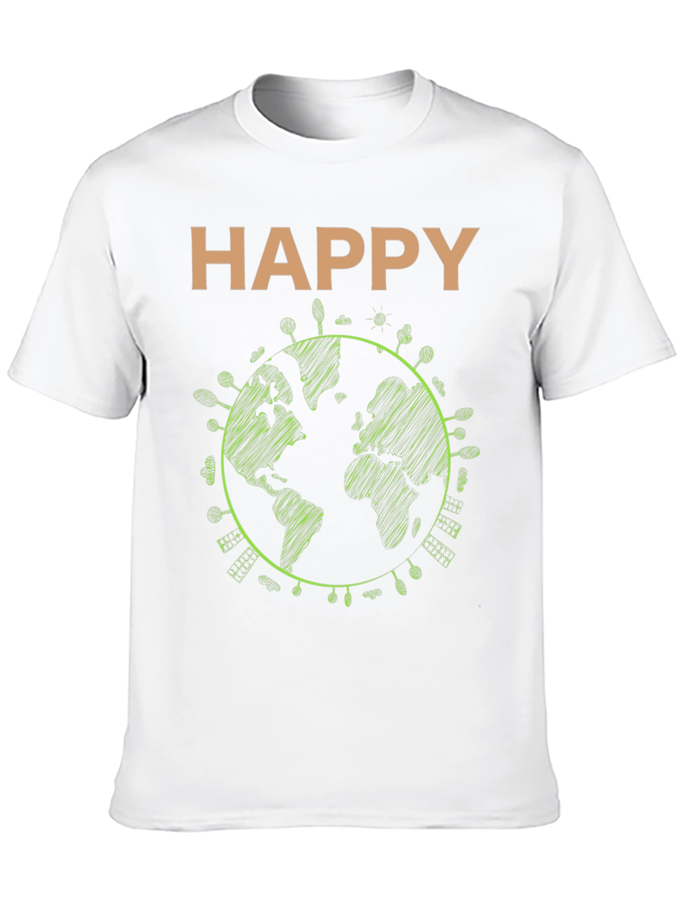 Happy Earth Graphic Tee - Sustainable Style