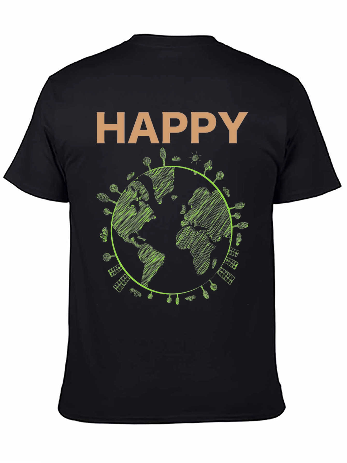Happy Earth Graphic Tee - Sustainable Style