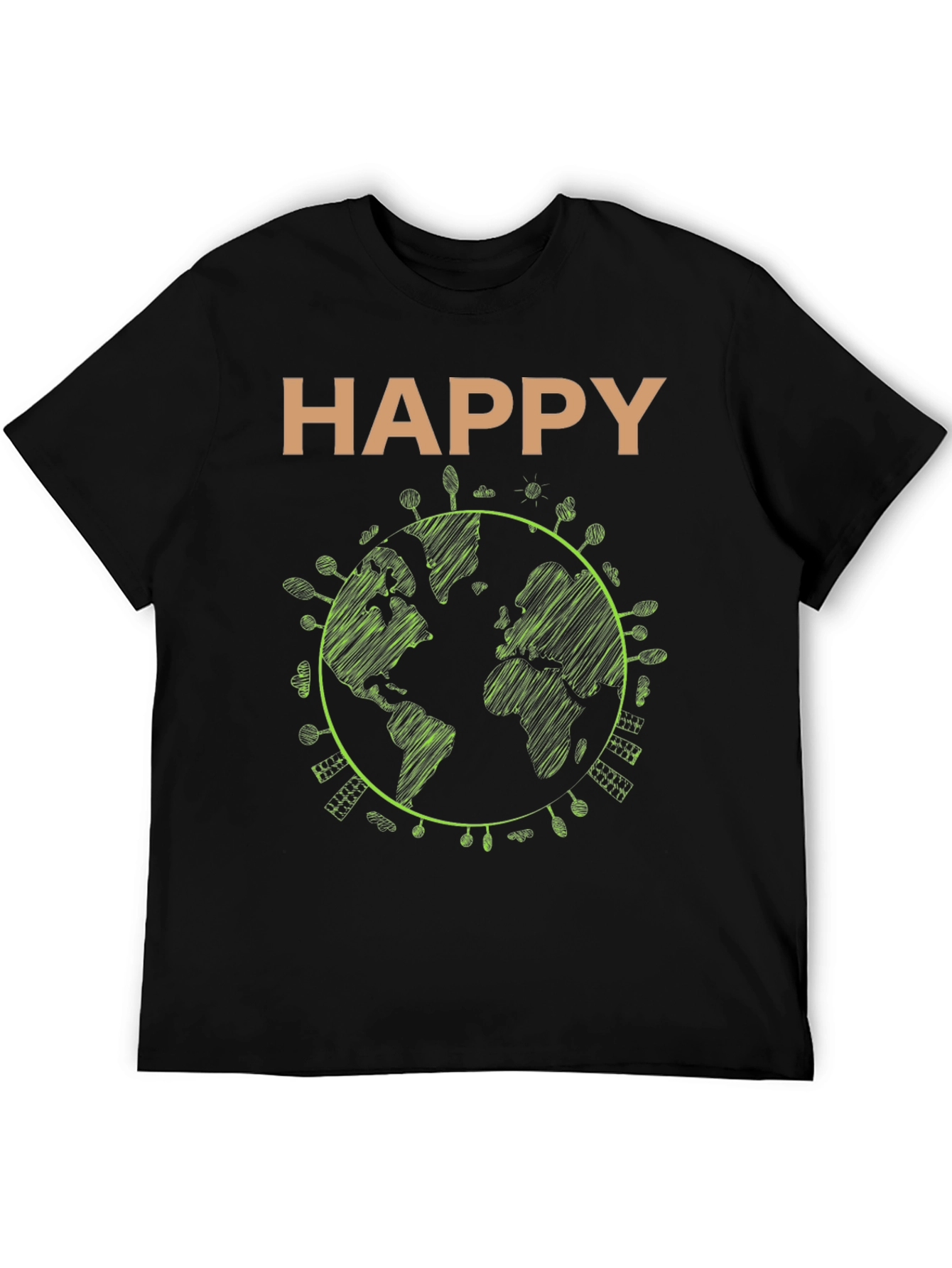 Happy Earth Graphic Tee - Sustainable Style